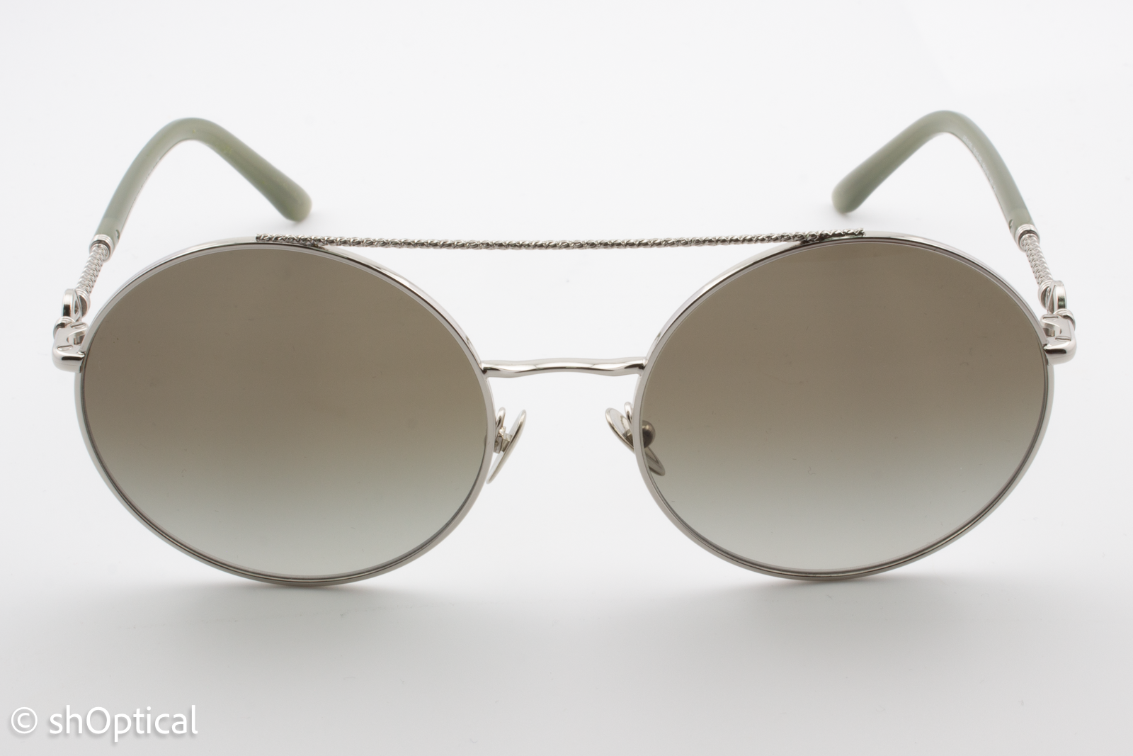 Giorgio Armani AR6135 3015/8E Womens Full Rim Sunglasses Silver 56mm