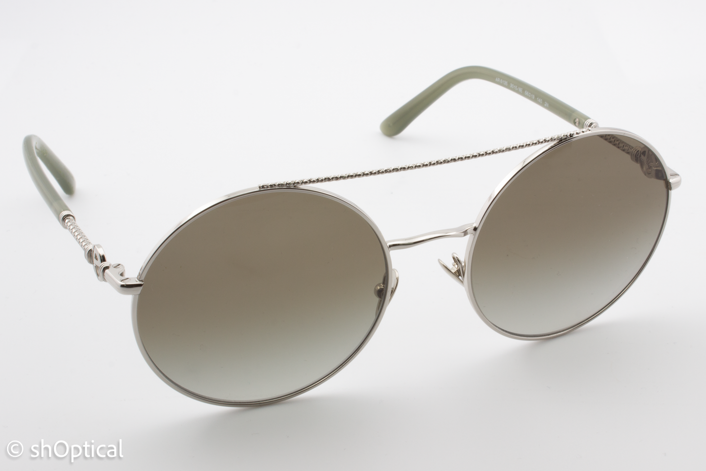 Giorgio Armani AR6135 3015/8E Womens Full Rim Sunglasses Silver 56mm