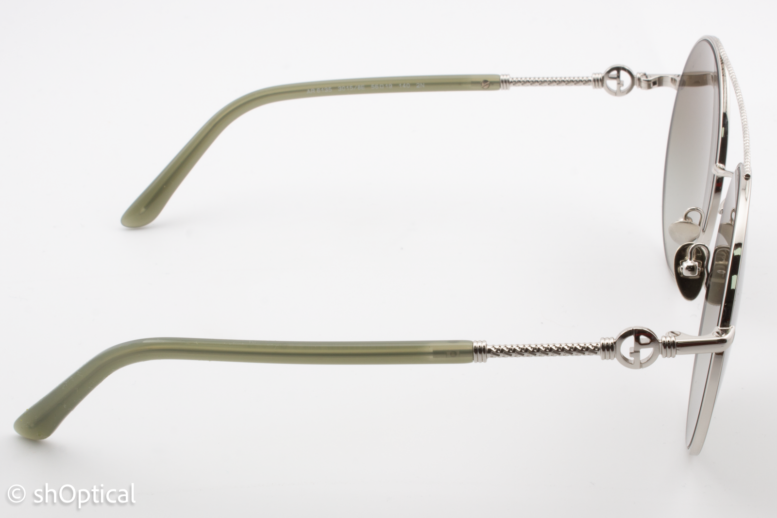 Giorgio Armani AR6135 3015/8E Womens Full Rim Sunglasses Silver 56mm