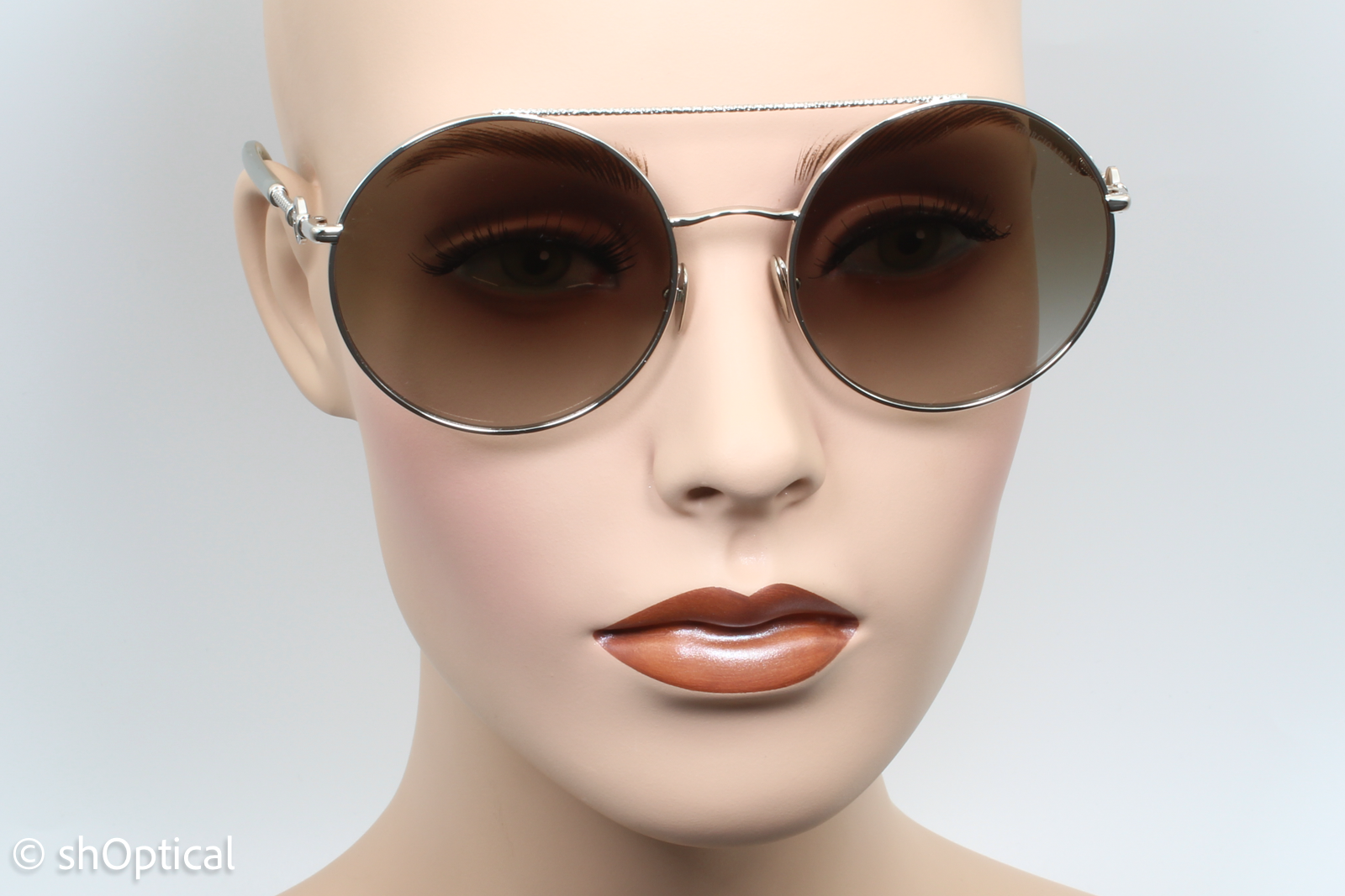 Giorgio Armani AR6135 3015/8E Womens Full Rim Sunglasses Silver 56mm