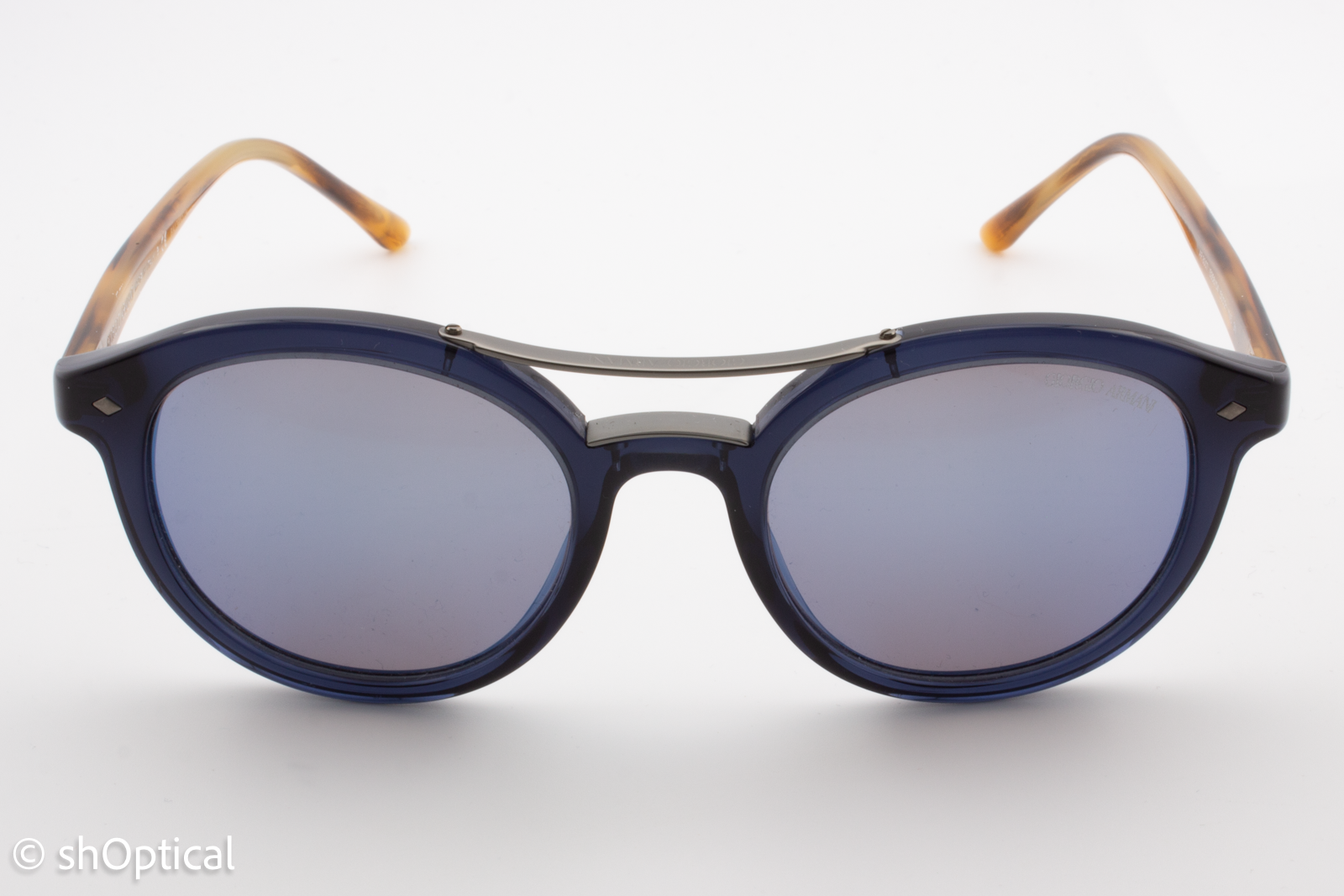 Giorgio Armani AR8007 5358/04 Mens Full Rim Sunglasses Transparent Blue 50mm