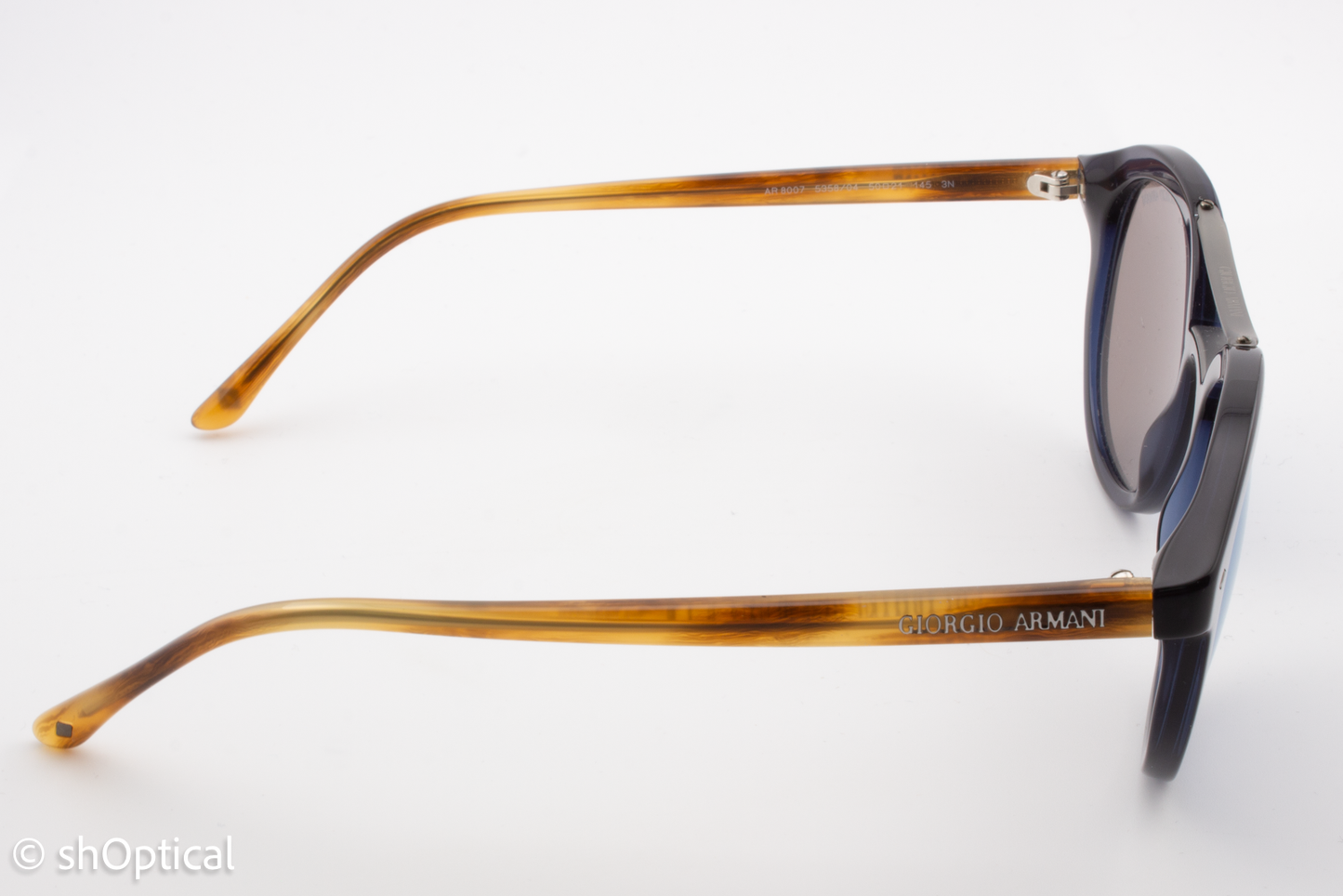 Giorgio Armani AR8007 5358/04 Mens Full Rim Sunglasses Transparent Blue 50mm