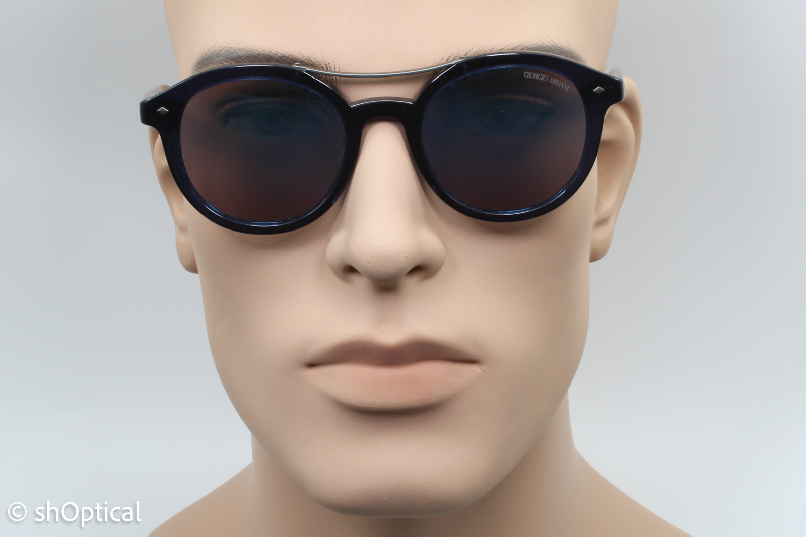 Giorgio Armani AR8007 5358/04 Mens Full Rim Sunglasses Transparent Blue 50mm