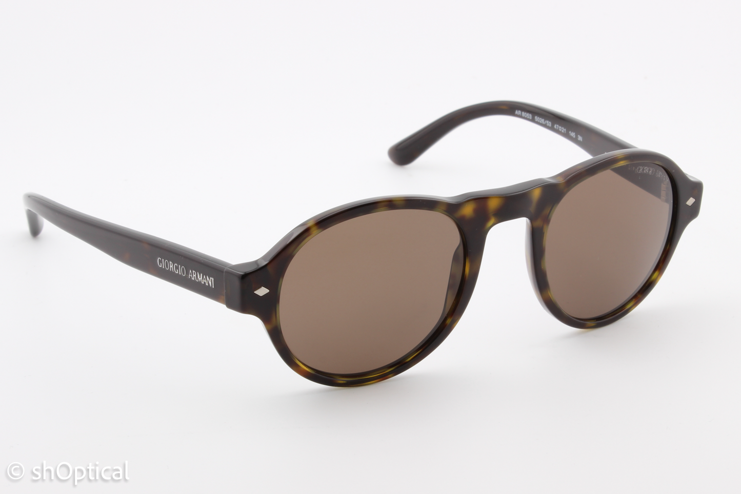 Giorgio Armani AR8053 5026/53 Mens Full Rim Sunglasses Havana Dark Brown 47mm