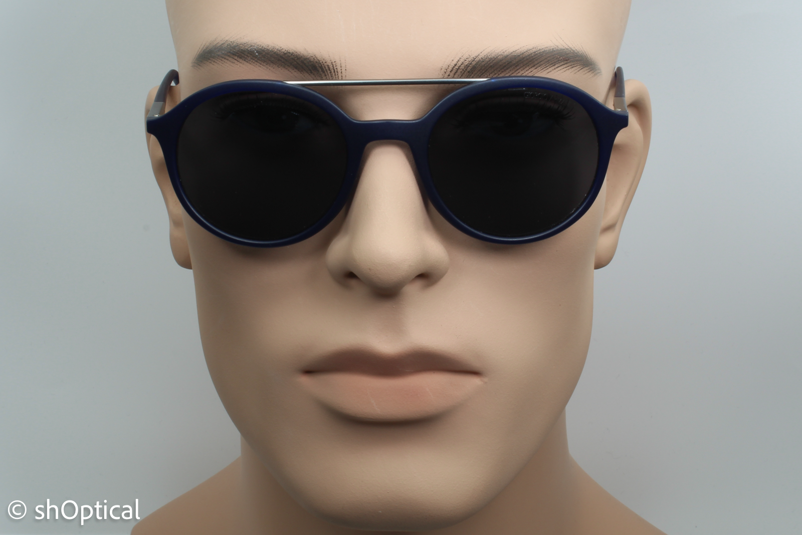 Giorgio Armani AR8077 5088/87 Mens Full Rim Sunglasses Matte Blue 50mm