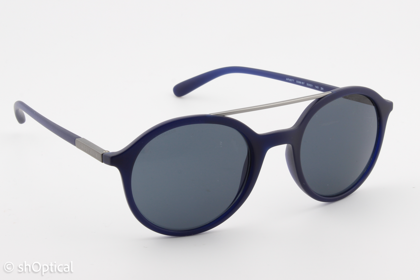 Giorgio Armani AR8077 5088/87 Mens Full Rim Sunglasses Matte Blue 50mm