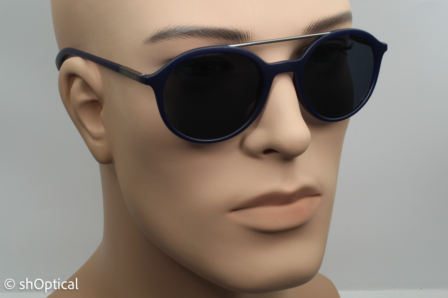 Giorgio Armani AR8077 5088/87 Mens Full Rim Sunglasses Matte Blue 50mm