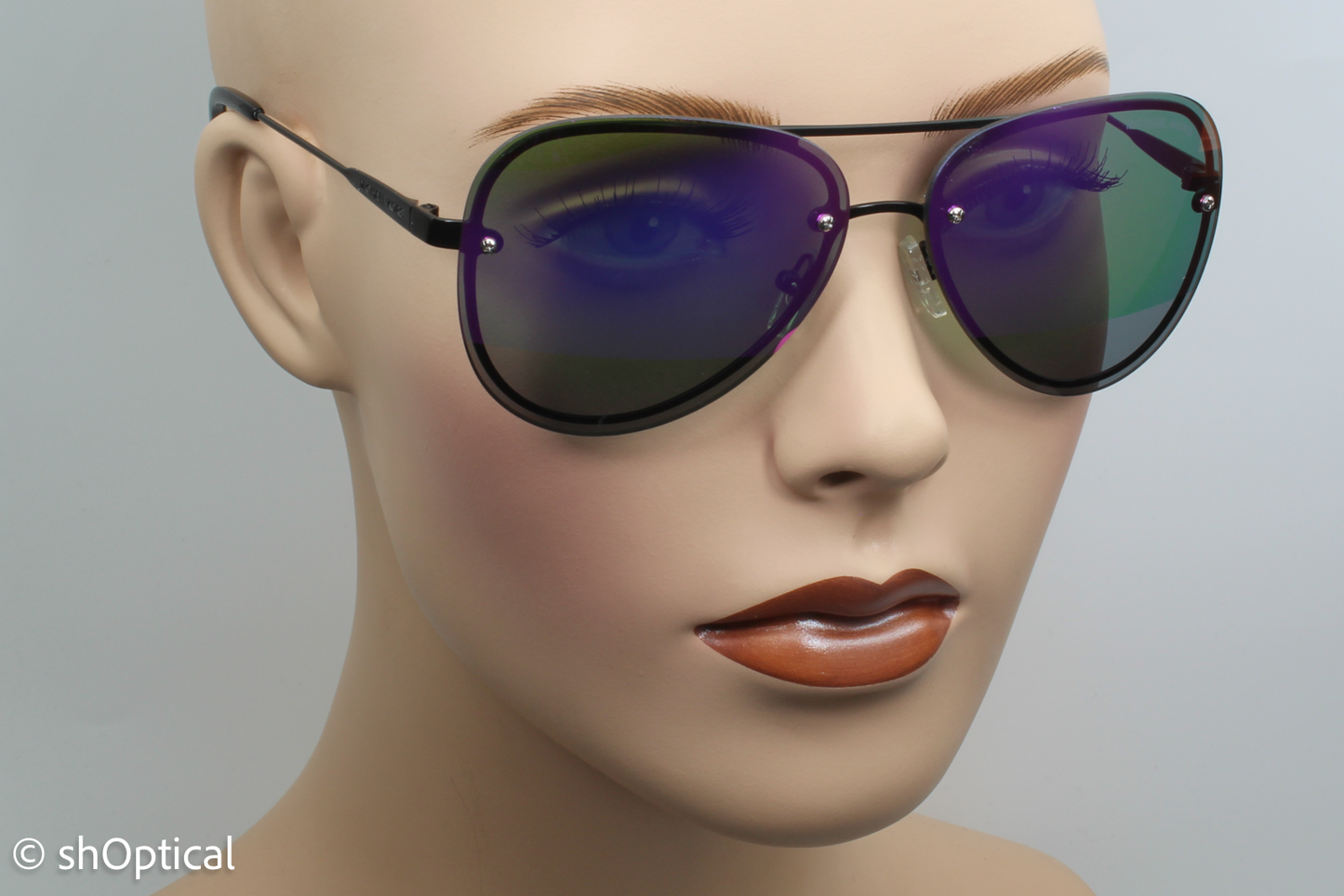 Michael Kors MK1026 La Jolla 1169F1 Womens Full Rim Sunglasses Black 59mm