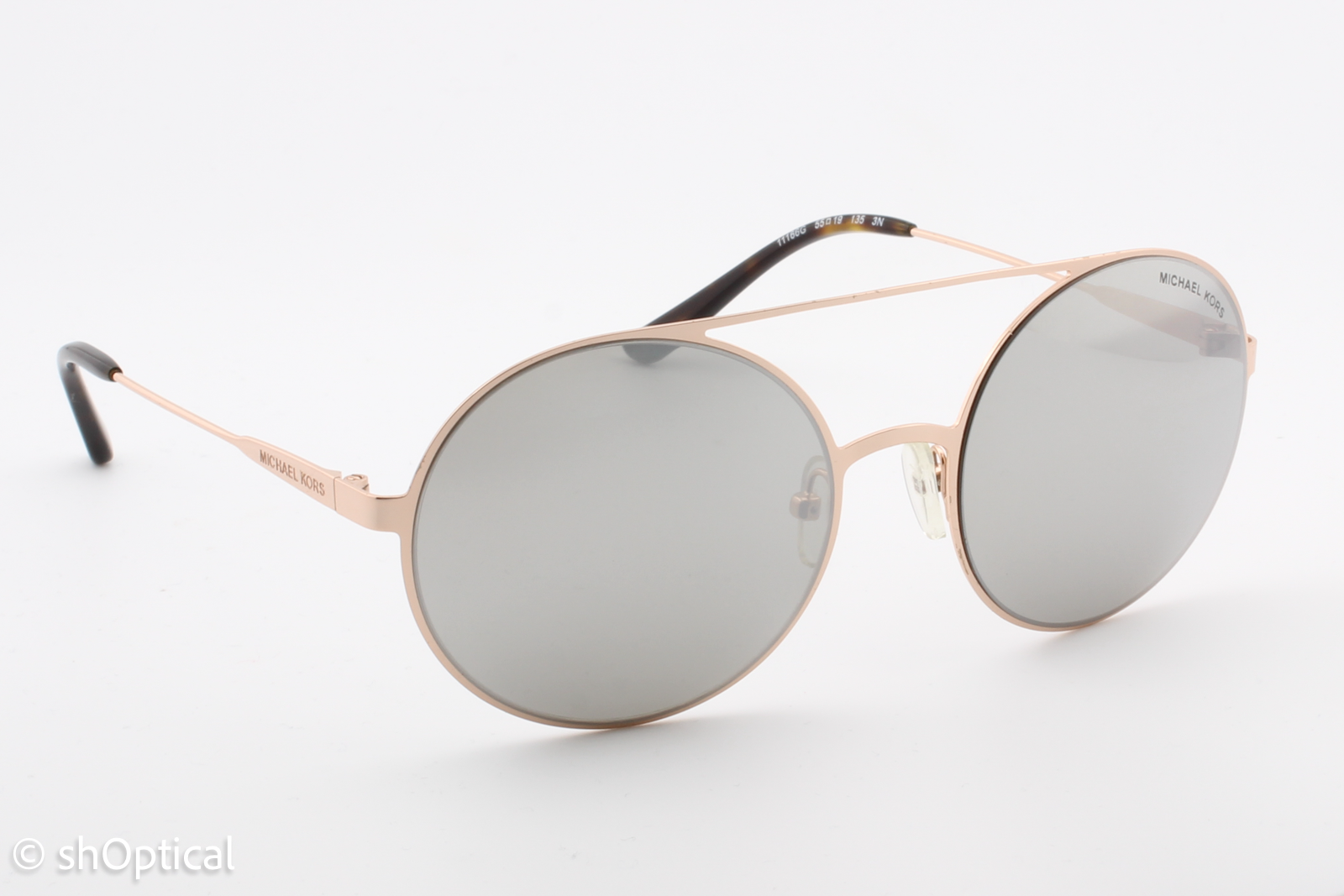 Michael Kors MK1027 Cabo 11166G Womens Full Rim Sunglasses Rose Gold 55mm