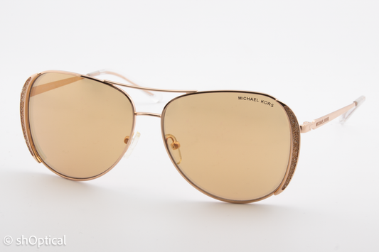 Michael Kors MK1082 Chelsea Glam 1108R1 Womens Full Rim Sunglasses Gold 58mm