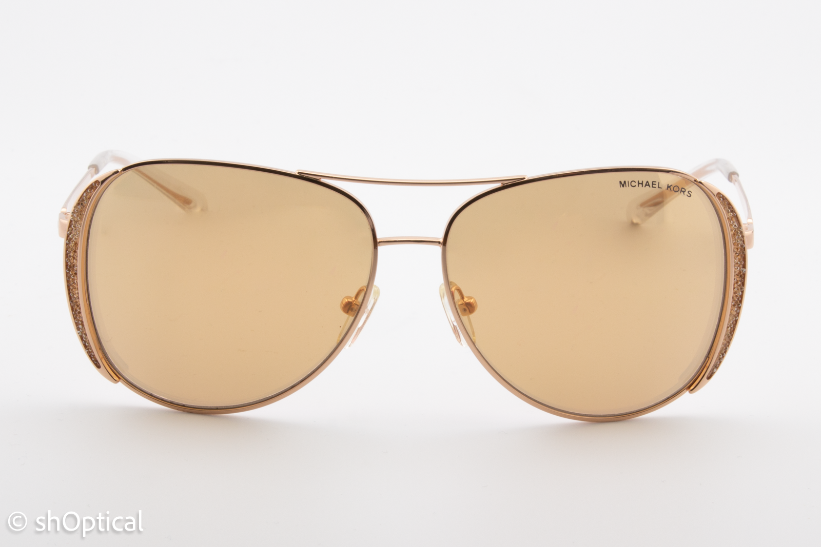 Michael Kors MK1082 Chelsea Glam 1108R1 Womens Full Rim Sunglasses Gold 58mm