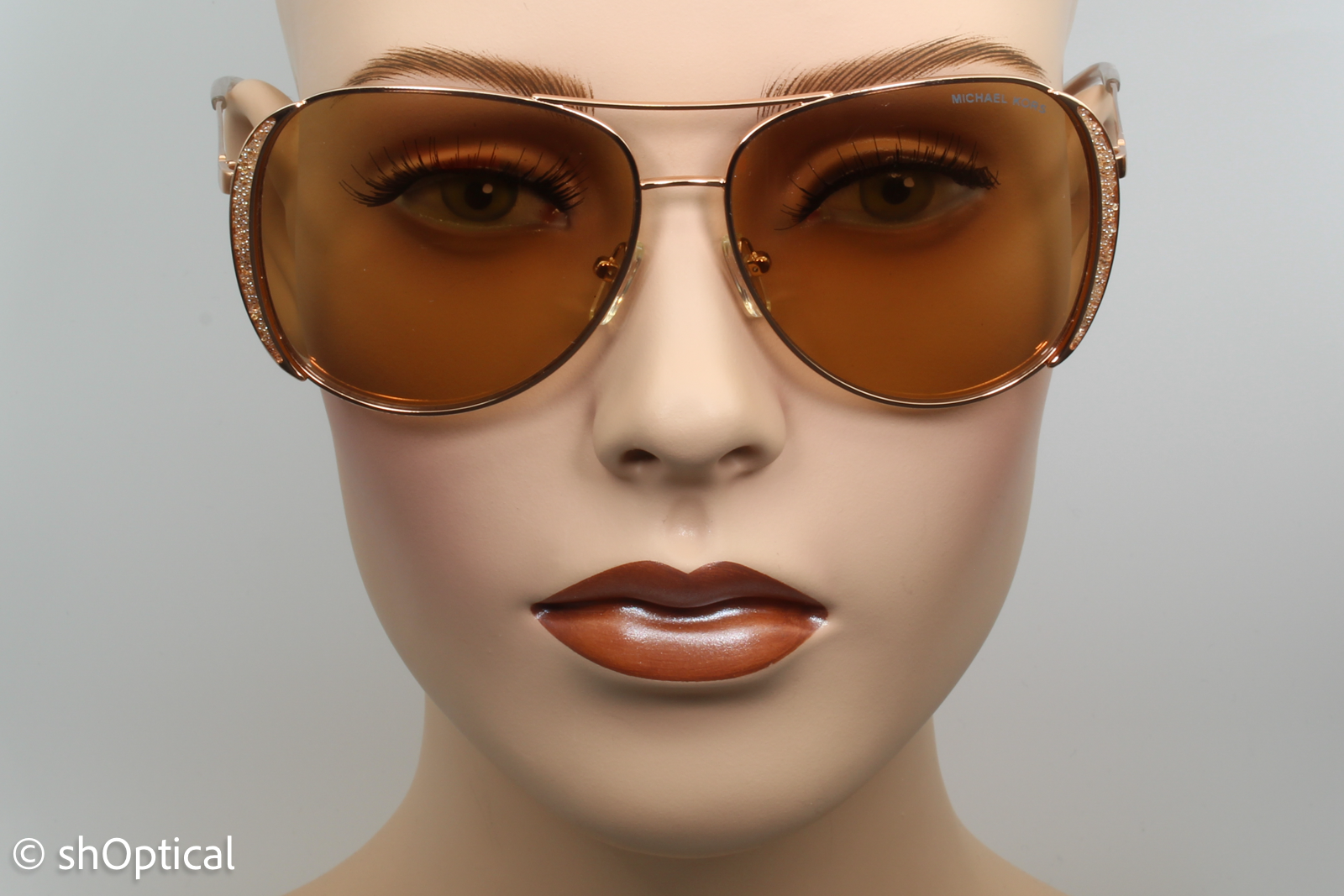 Michael Kors MK1082 Chelsea Glam 1108R1 Womens Full Rim Sunglasses Gold 58mm