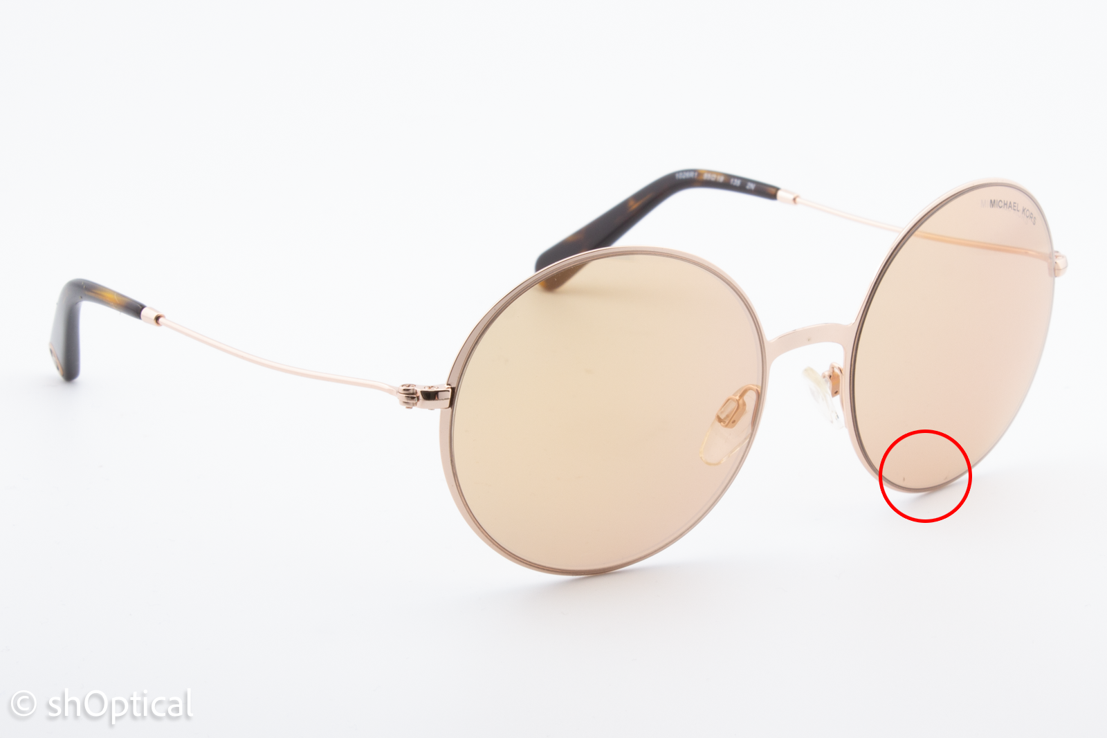 Michael Kors MK5017 1026R1 Womens Full Rim Sunglasses Gold 55mm