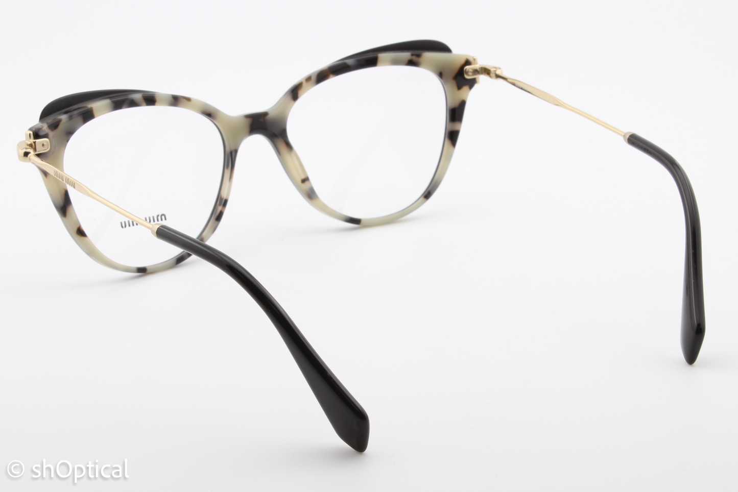 Miu Miu VMU01Q  Female Cat Eye Glasses Frame Black 52mm