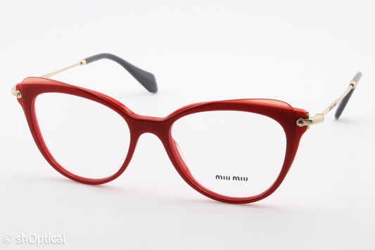 Miu Miu VMU01Q  Female Cat Eye Glasses Frame Red 52mm
