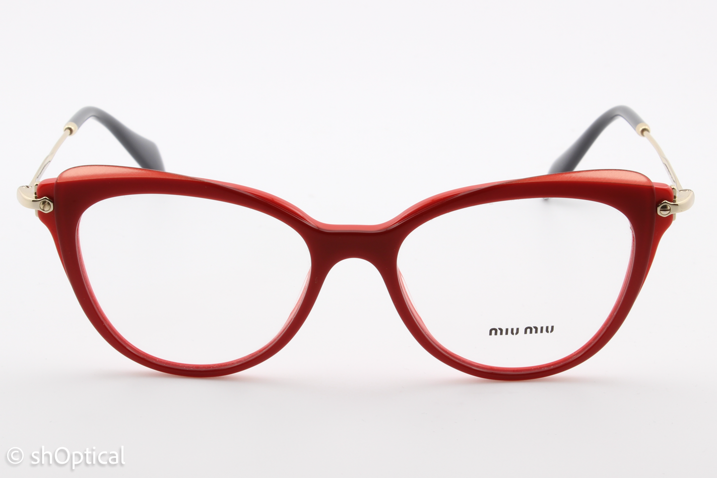 Miu Miu VMU01Q  Female Cat Eye Glasses Frame Red 52mm