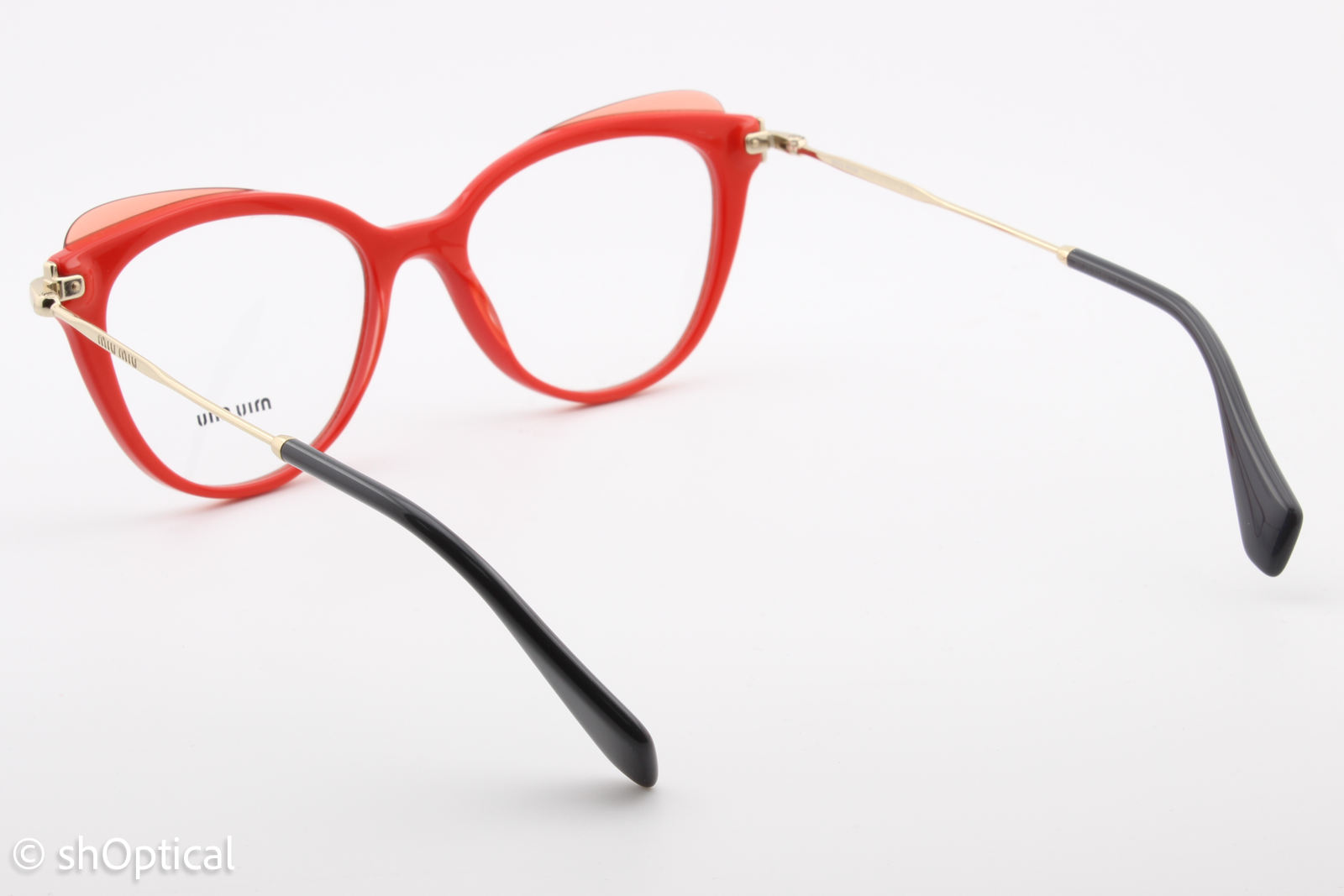 Miu Miu VMU01Q  Female Cat Eye Glasses Frame Red 52mm