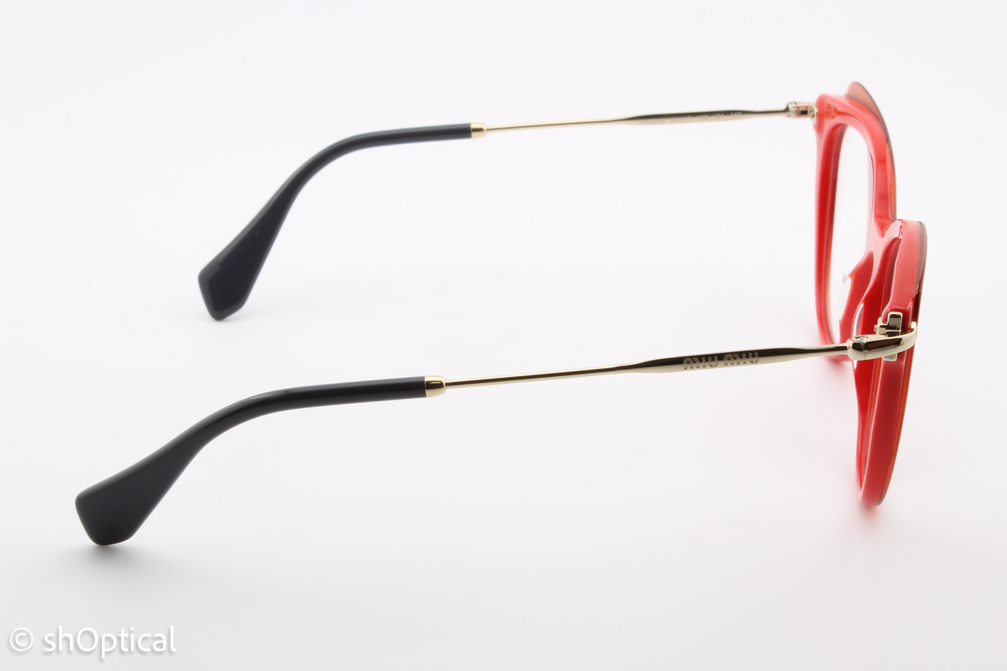 Miu Miu VMU01Q  Female Cat Eye Glasses Frame Red 52mm