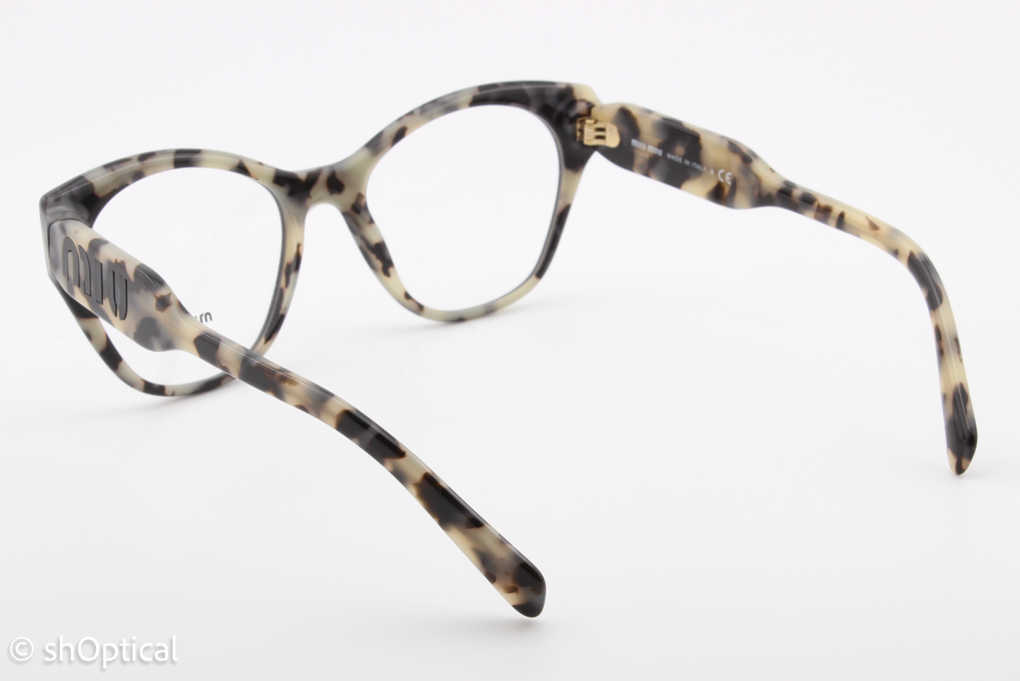 Miu Miu VMU02R  Female Square Glasses Frame Black 52mm