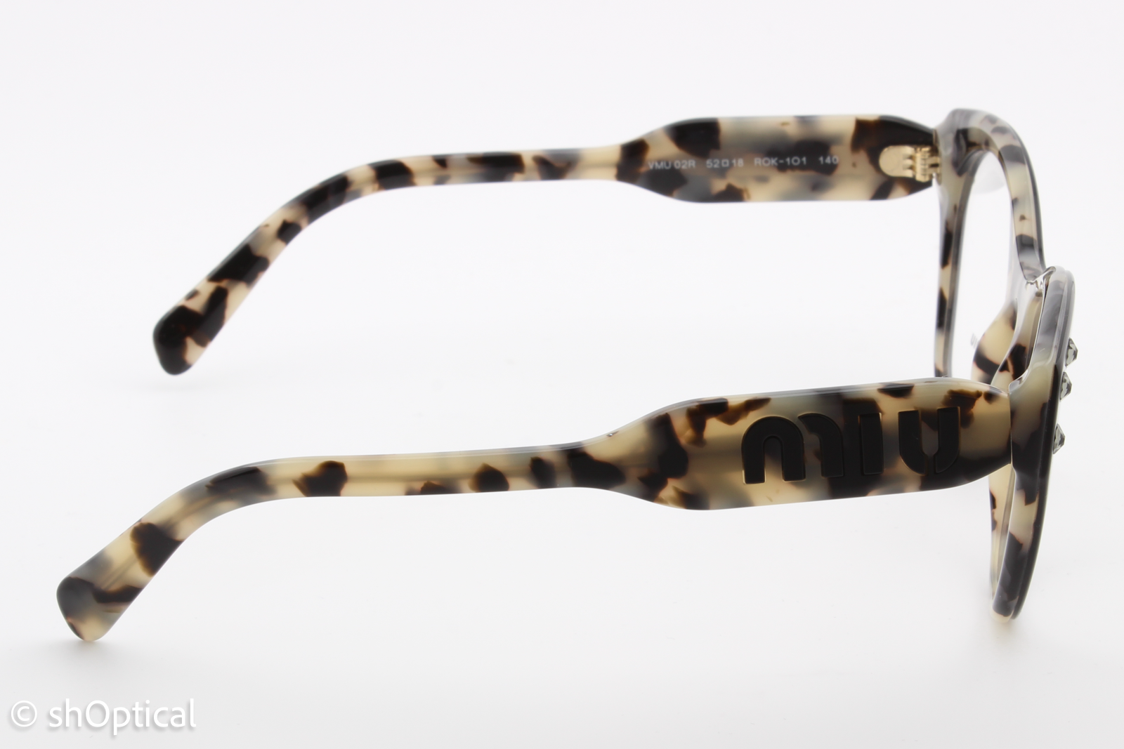 Miu Miu VMU02R  Female Square Glasses Frame Black 52mm