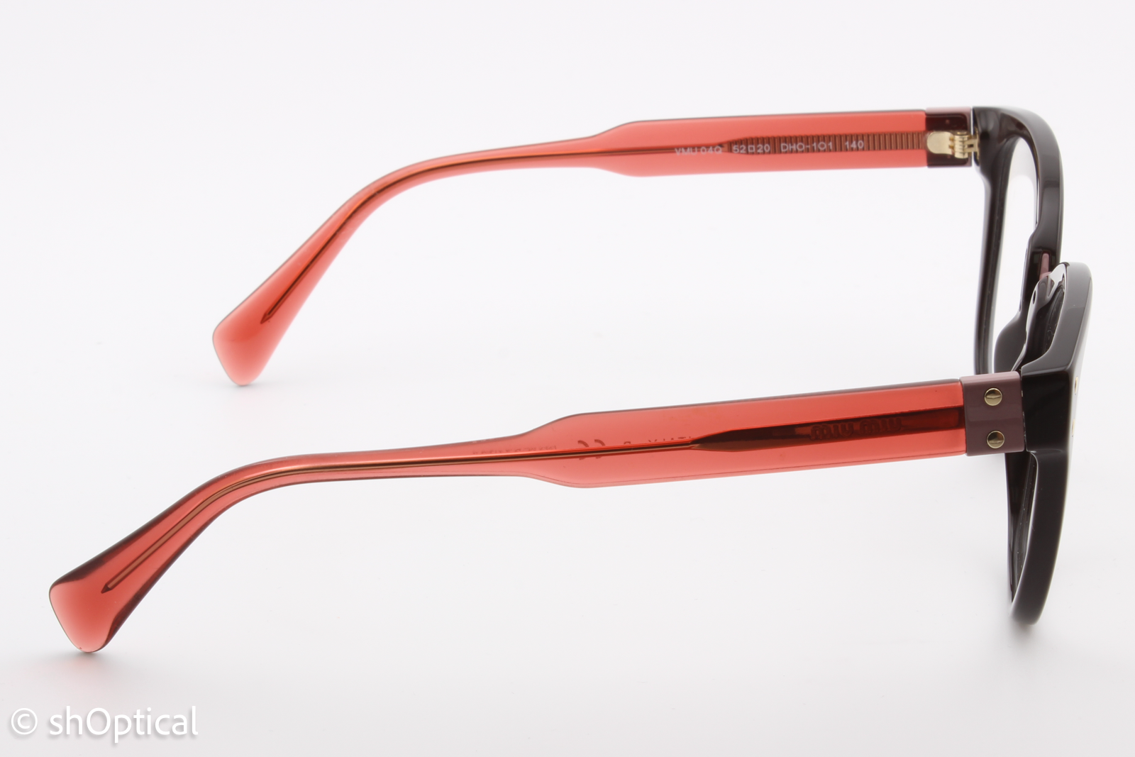 Miu Miu VMU04Q  Unisex Square Glasses Frame Brown 52mm