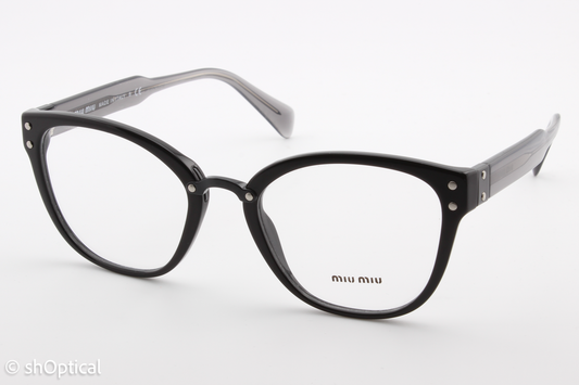 Miu Miu VMU04Q  Unisex Square Glasses Frame Black 52mm
