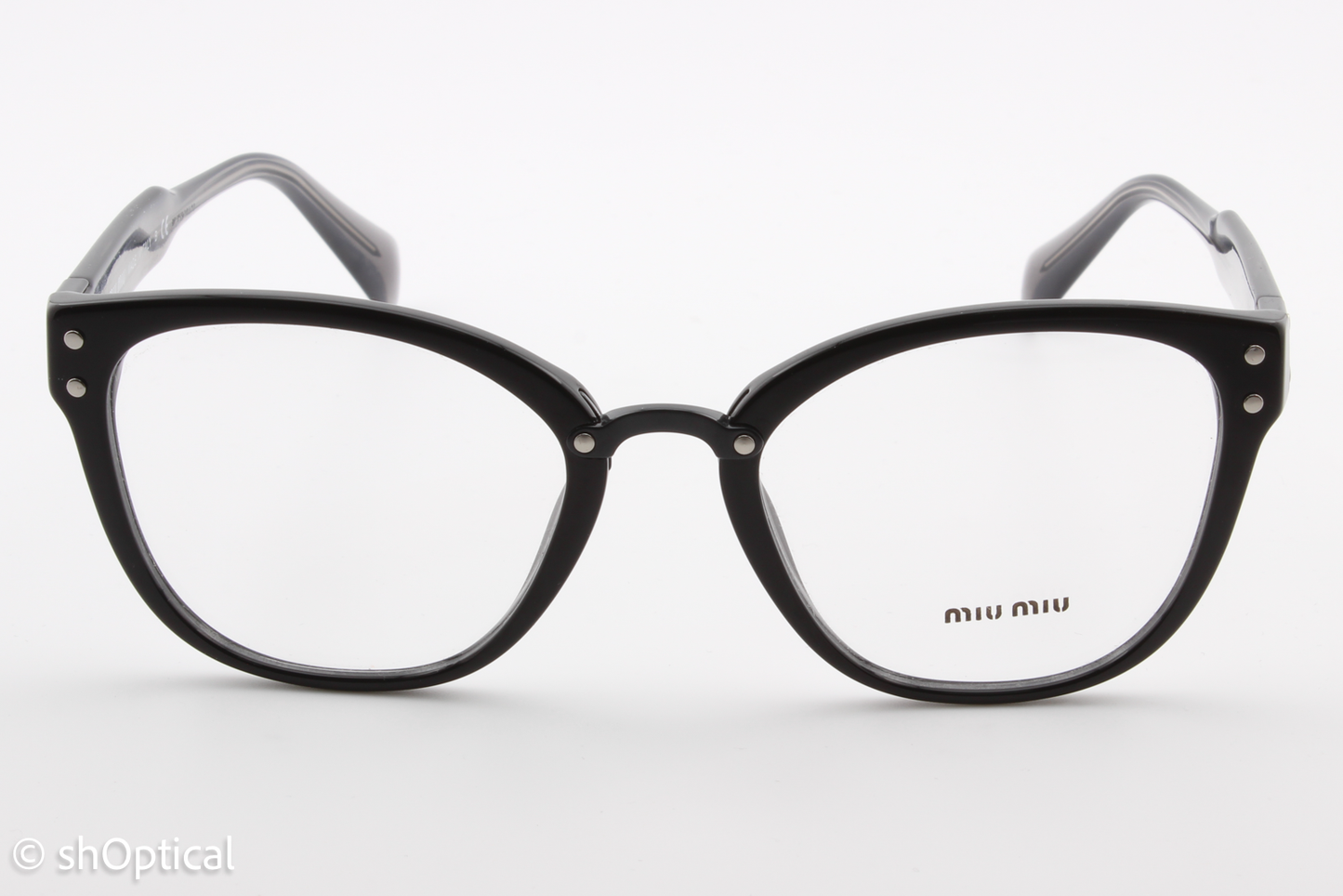 Miu Miu VMU04Q  Unisex Square Glasses Frame Black 52mm