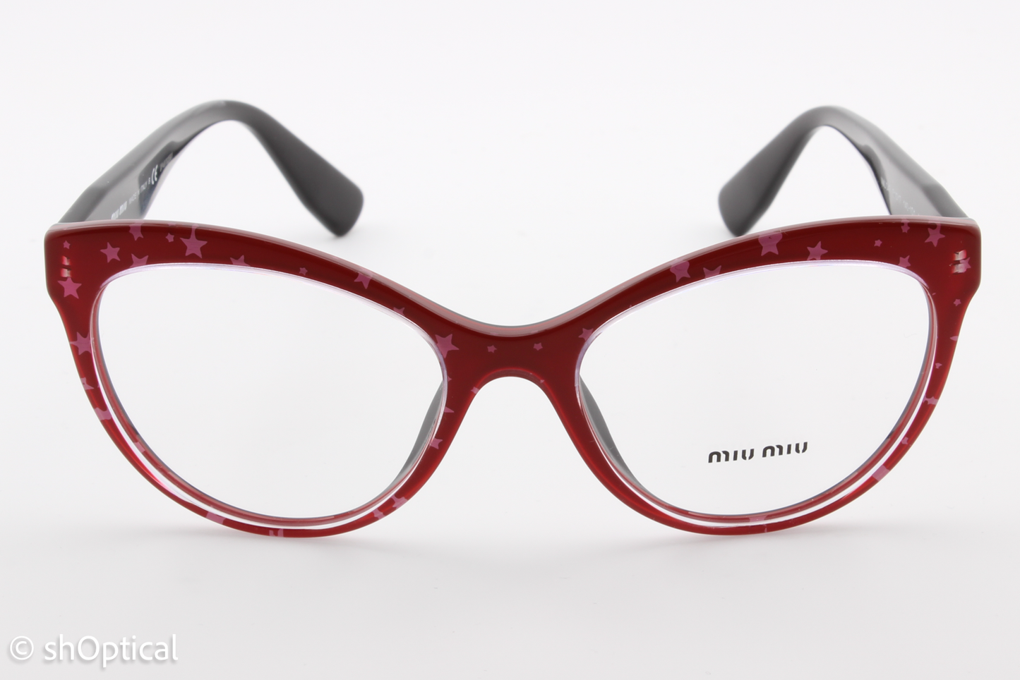 Miu Miu VMU04R  Female Cat Eye Glasses Frame Red 51mm