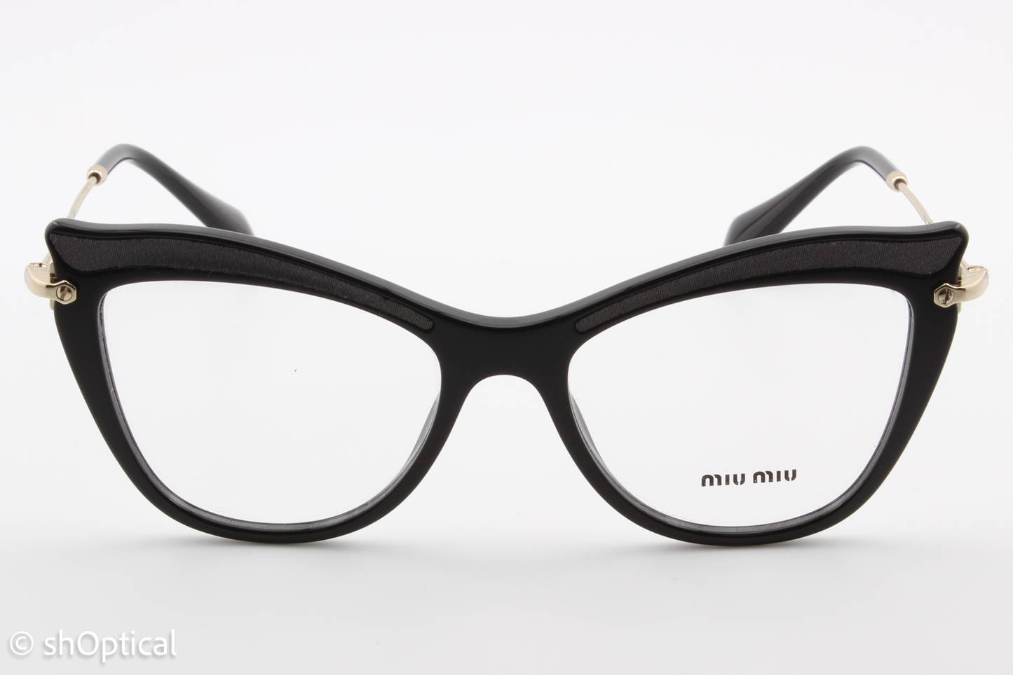 Miu Miu VMU06P  Female Cat Eye Glasses Frame Black 51mm