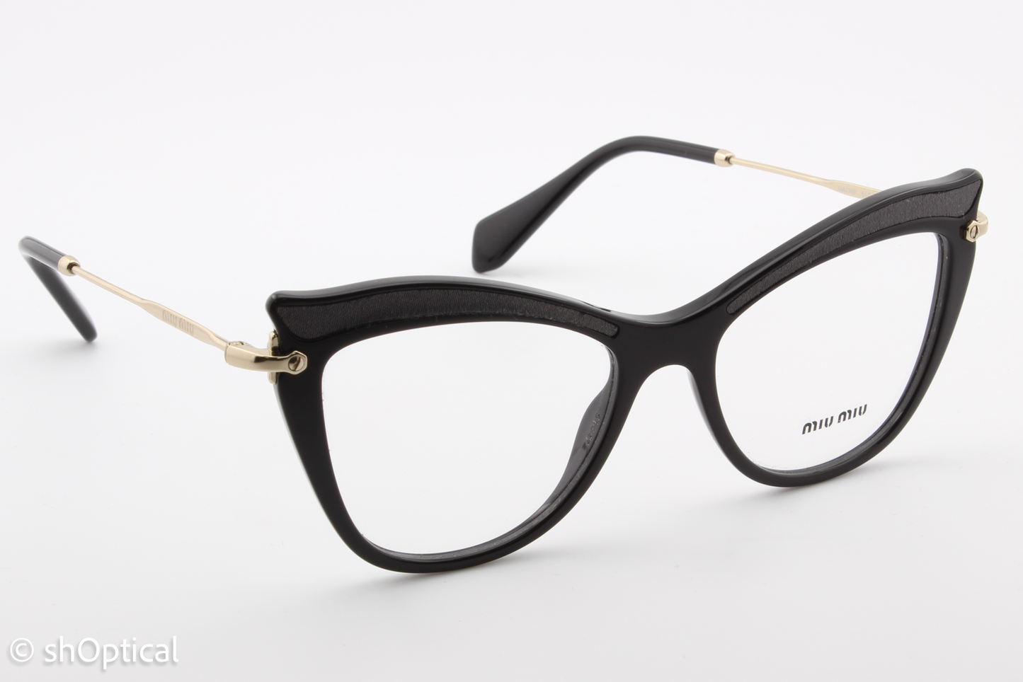 Miu Miu VMU06P  Female Cat Eye Glasses Frame Black 51mm