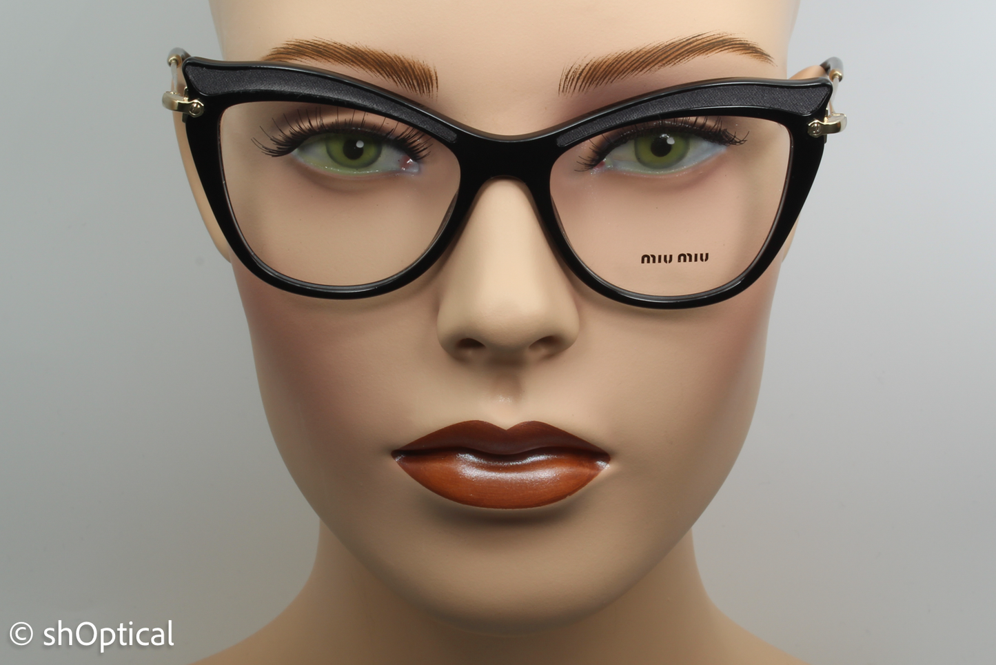 Miu Miu VMU06P  Female Cat Eye Glasses Frame Black 51mm