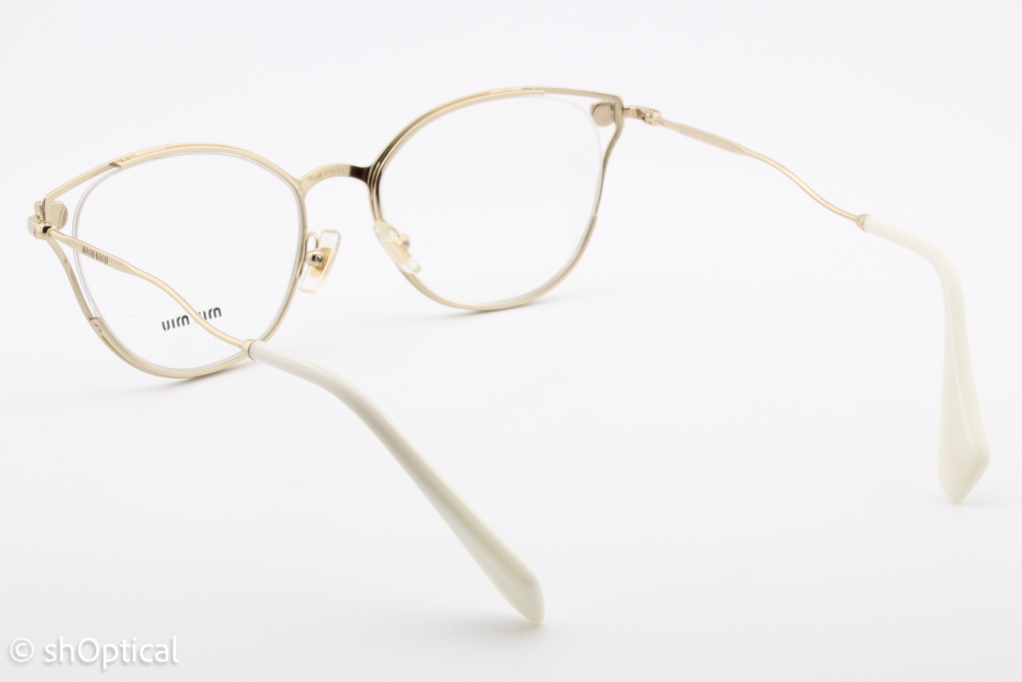 Miu Miu VMU53Q  Female Cat Eye Glasses Frame Gold 52mm