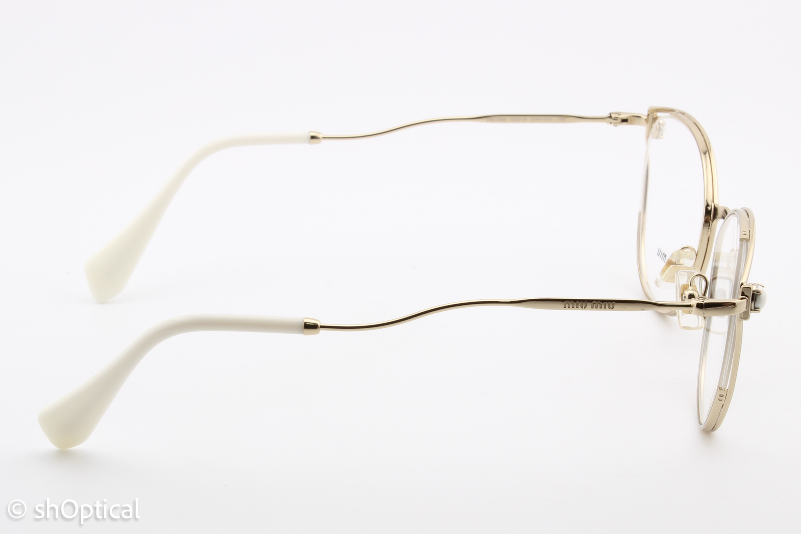 Miu Miu VMU53Q  Female Cat Eye Glasses Frame Gold 52mm