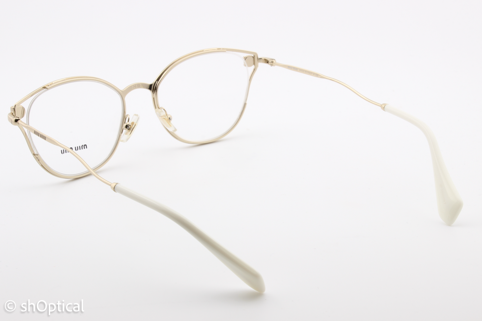 Miu Miu VMU530  Female Oval Glasses Frame Gold 50mm