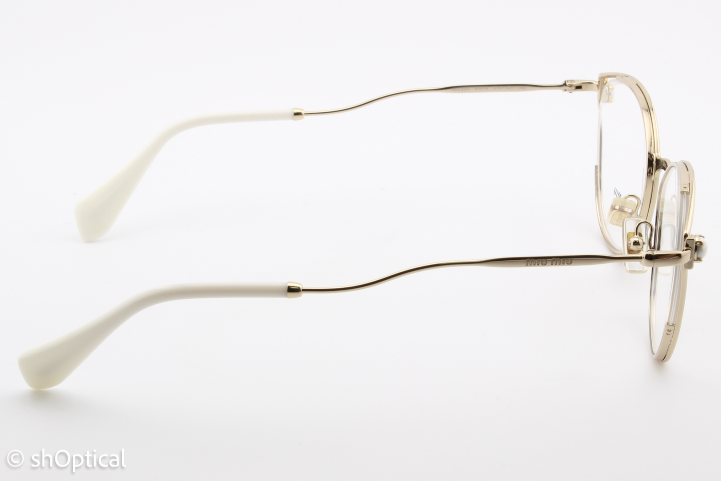 Miu Miu VMU530  Female Oval Glasses Frame Gold 50mm