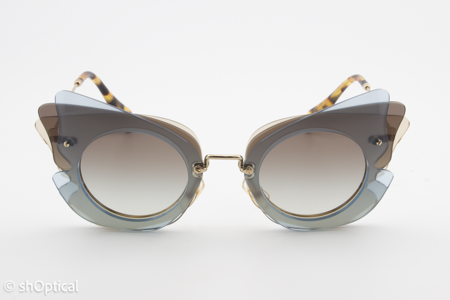 Miu Miu SMU02S VA0-0A7 Womens Full Rim Sunglasses Grey 63mm