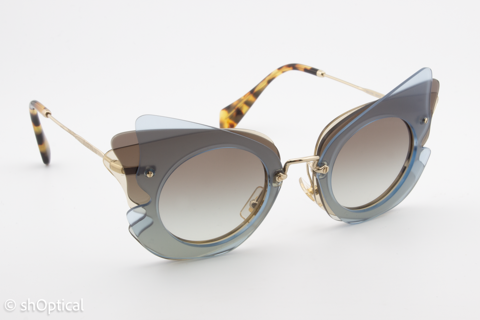 Miu Miu SMU02S VA0-0A7 Womens Full Rim Sunglasses Grey 63mm