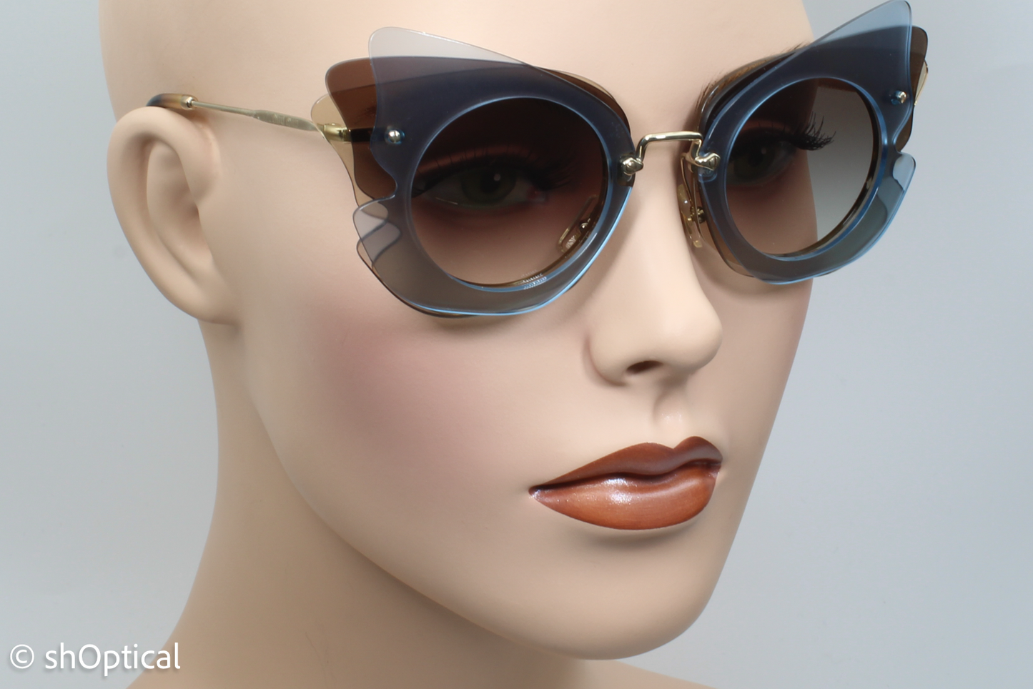 Miu Miu SMU02S VA0-0A7 Womens Full Rim Sunglasses Grey 63mm