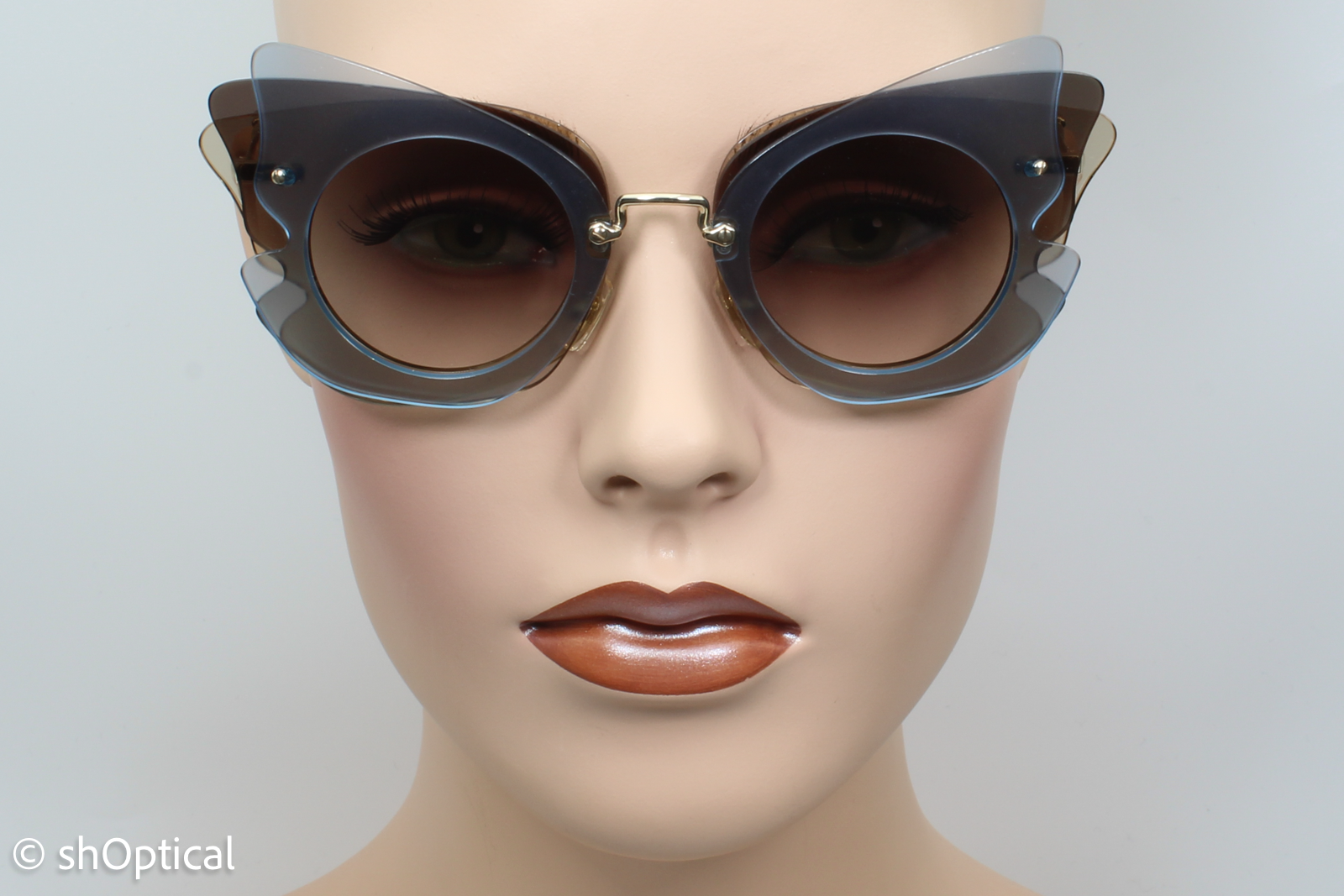 Miu Miu SMU02S VA0-0A7 Womens Full Rim Sunglasses Grey 63mm