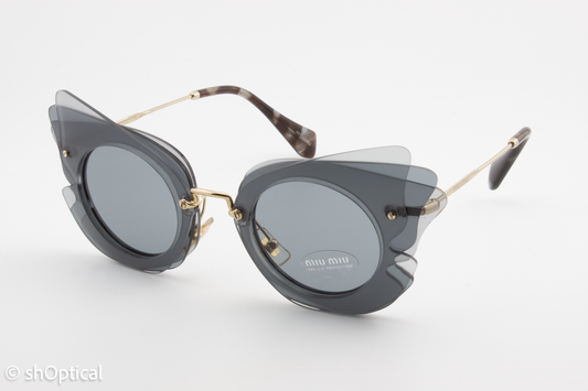 Miu Miu SMU02S VA4-3C2 Womens Full Rim Sunglasses Grey 63mm