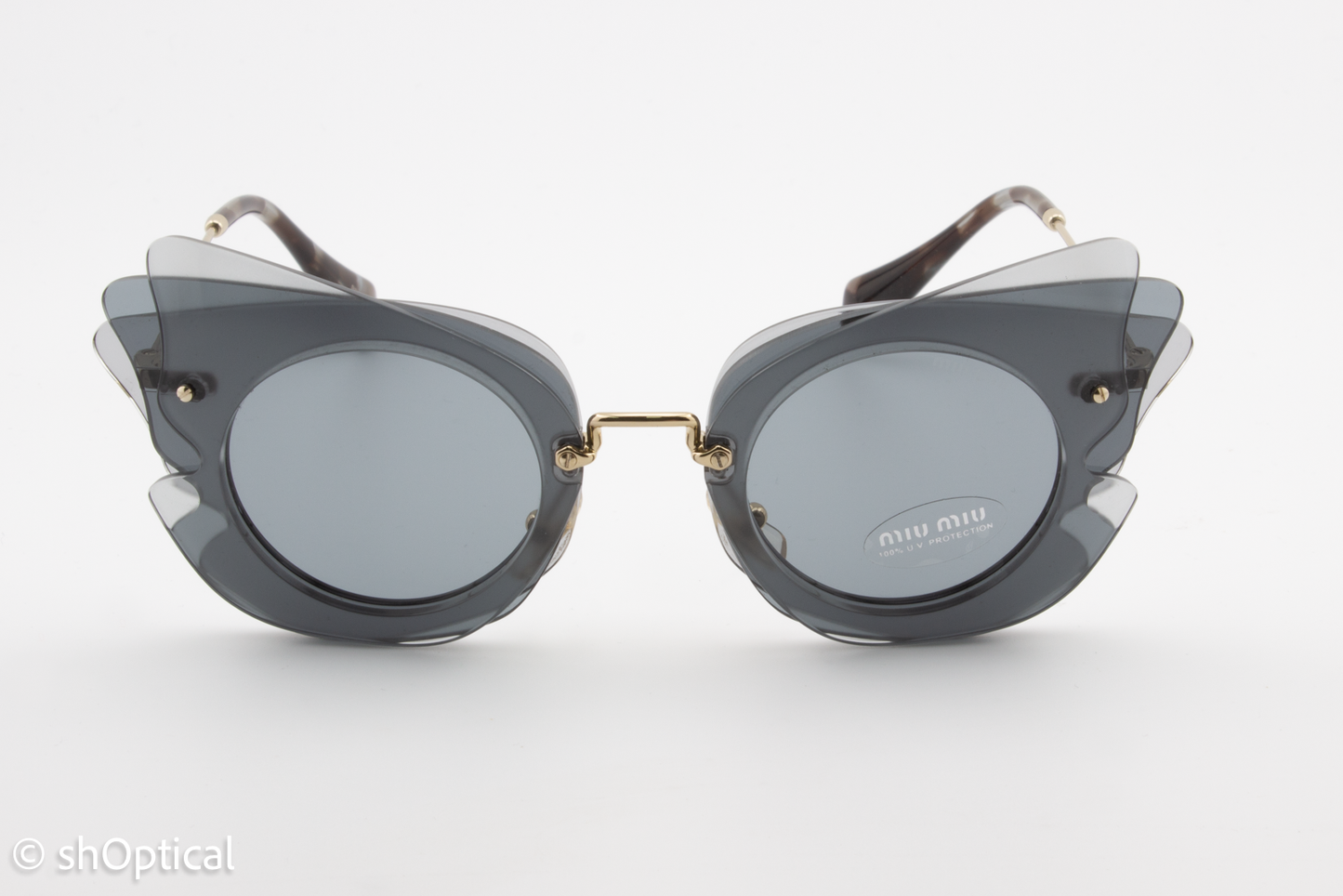 Miu Miu SMU02S VA4-3C2 Womens Full Rim Sunglasses Grey 63mm