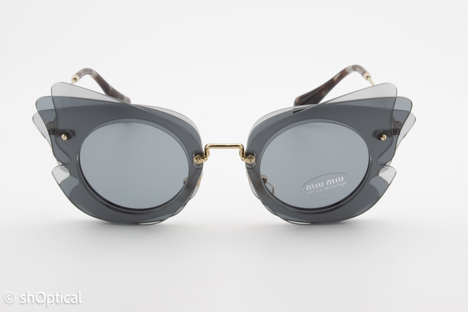 Miu Miu SMU02S VA4-3C2 Womens Full Rim Sunglasses Grey 63mm