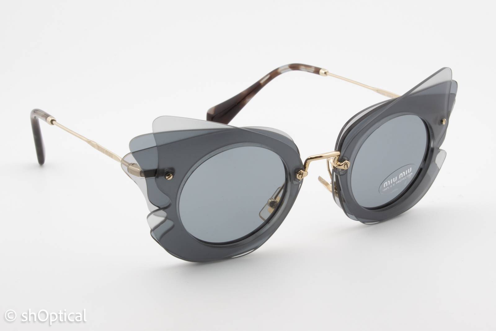 Miu Miu SMU02S VA4-3C2 Womens Full Rim Sunglasses Grey 63mm