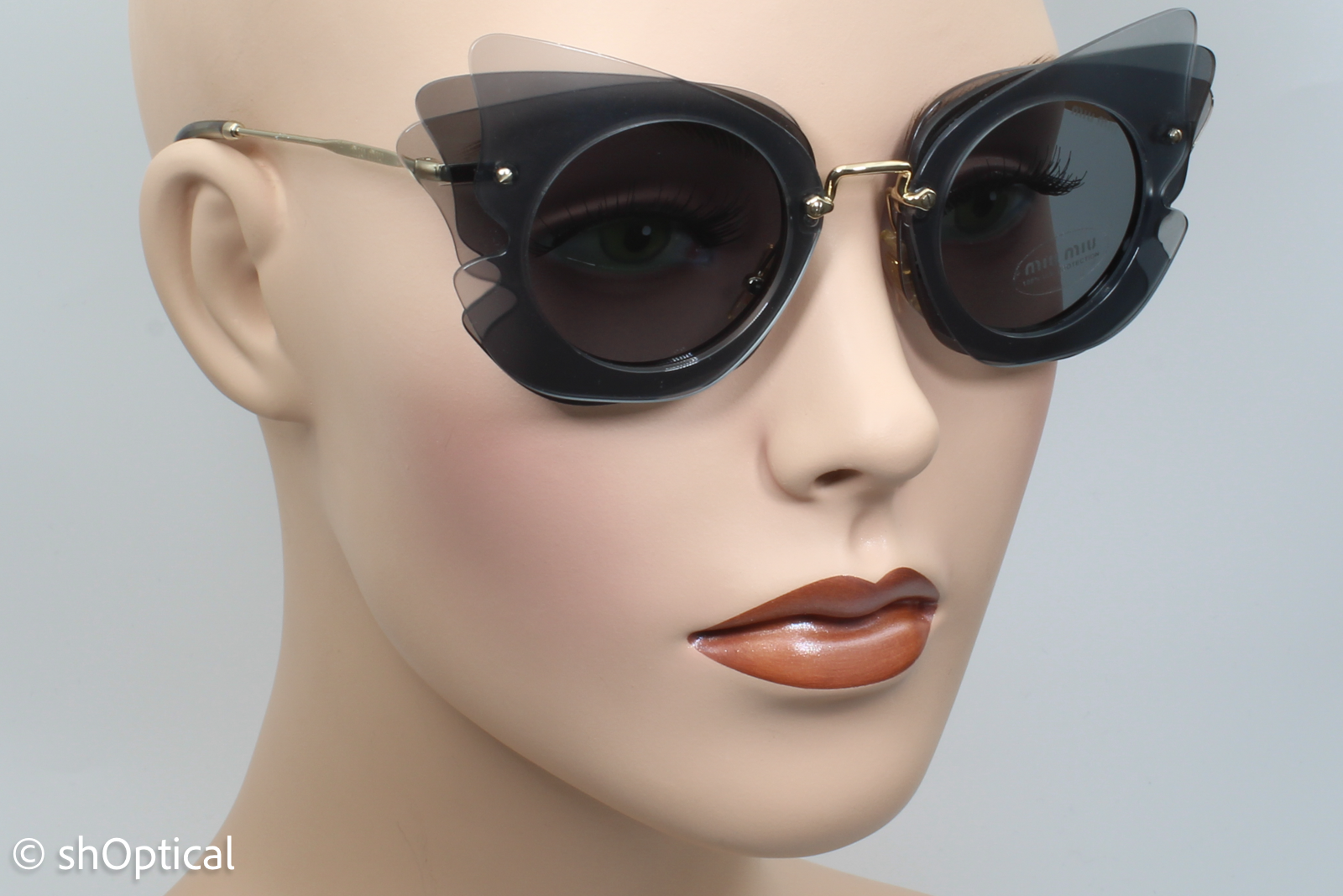 Miu Miu SMU02S VA4-3C2 Womens Full Rim Sunglasses Grey 63mm