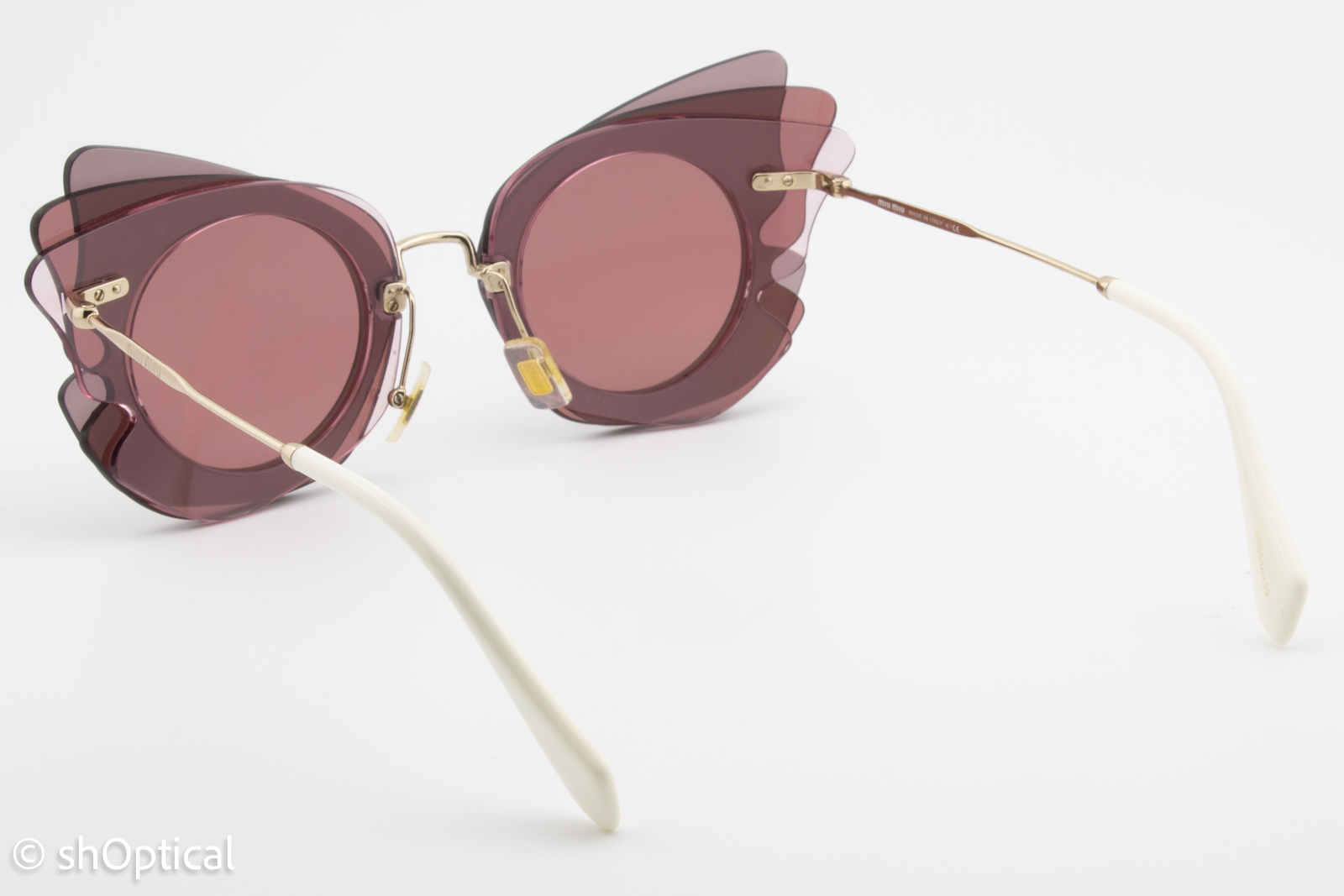 Miu Miu SMU02S VA5-0A0 Womens Full Rim Sunglasses Burgundy Pink 63mm