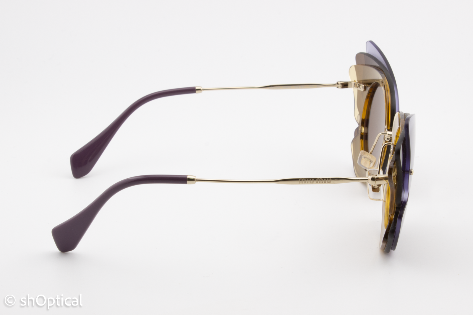 Miu Miu SMU02S VA6-8C1 Womens Full Rim Sunglasses Brown 63mm