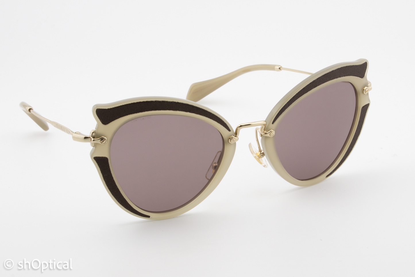 Miu Miu SMU05S VHY-6X1 Womens Full Rim Sunglasses Mushroom 52mm