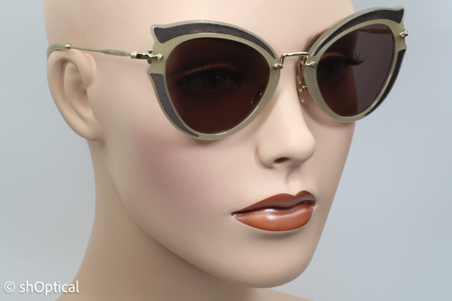 Miu Miu SMU05S VHY-6X1 Womens Full Rim Sunglasses Mushroom 52mm