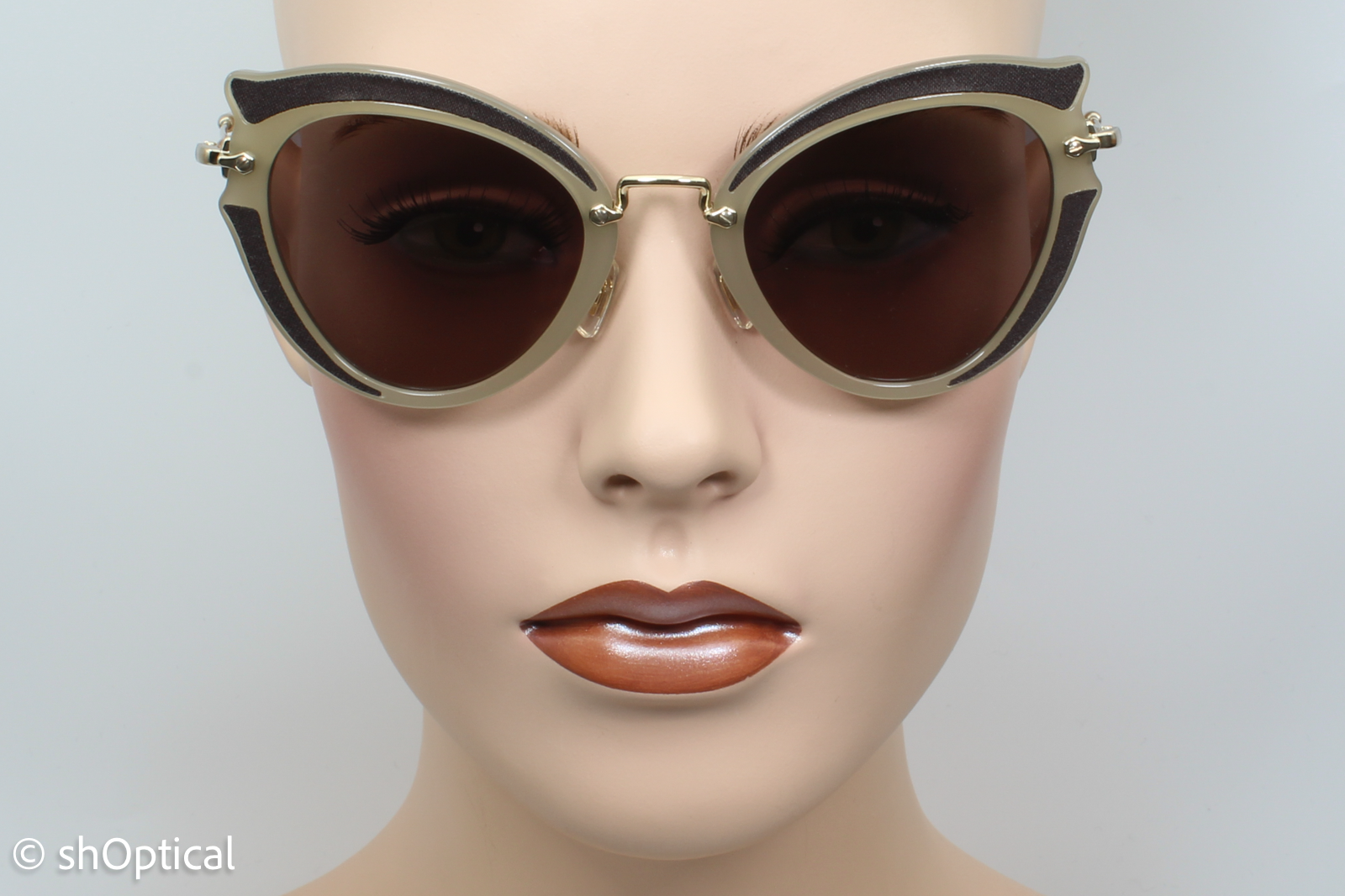 Miu Miu SMU05S VHY-6X1 Womens Full Rim Sunglasses Mushroom 52mm