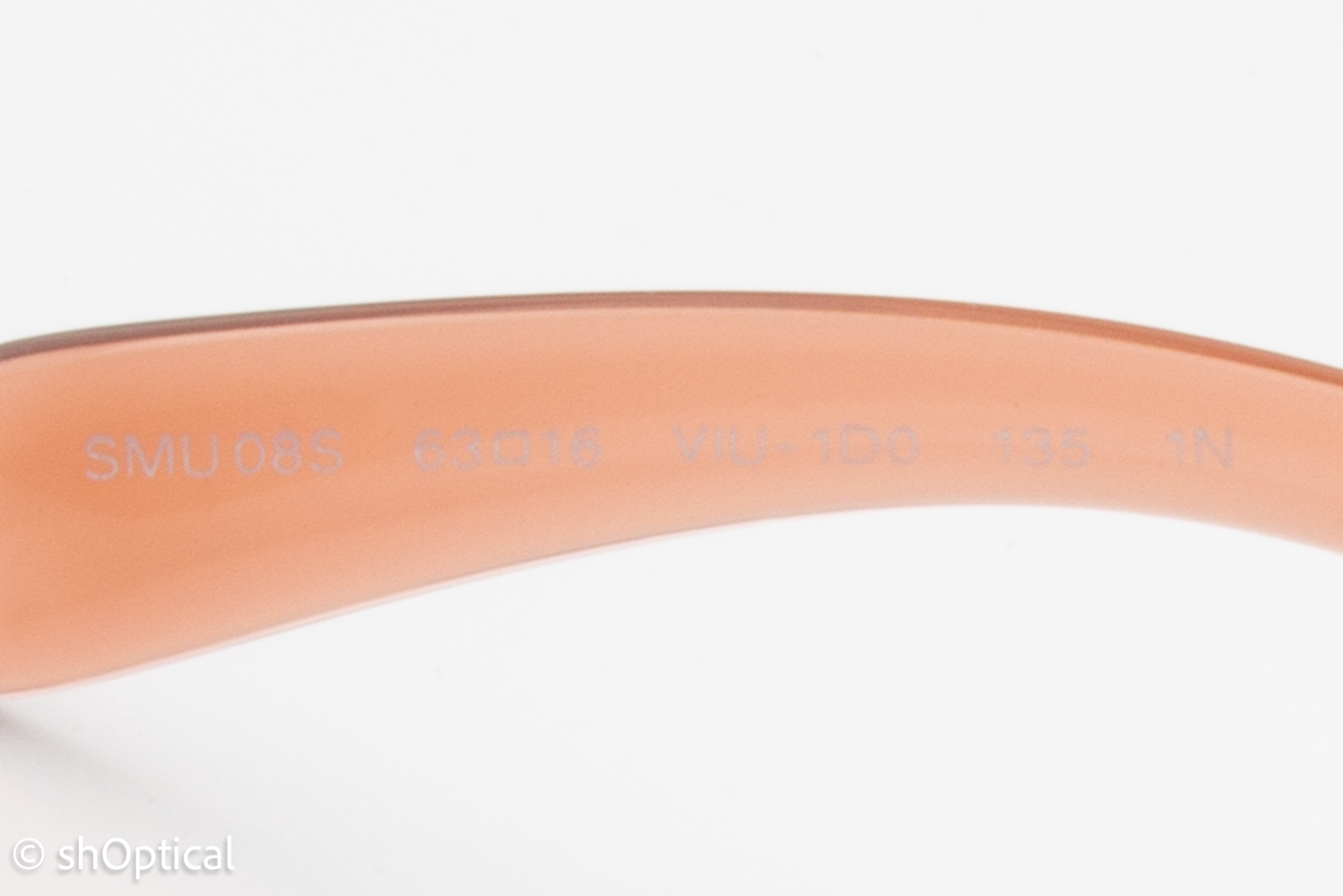 Miu Miu SMU08S VIU-1D0 Womens Rimless Sunglasses Transparent Dark Pink 63mm